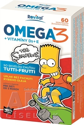 Revital The Simpsons Omega 3 + vitamíny D3 a E 60 tbl