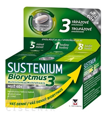 SUSTENIUM Biorytmus 3 multivitamín MUŽ 60+