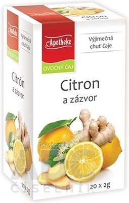 Apotheke Premier Selection čaj citrón a zázvor 20x2g