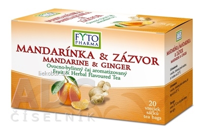 FYTO MANDARÍNKA & ZÁZVOR ovocno-bylinný čaj v nálevových vrecúškach 20x2 g
