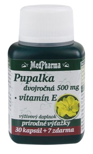 MedPharma Pupalka dvojročná 500mg + Vitamín E 60+7 cps zadarmo
