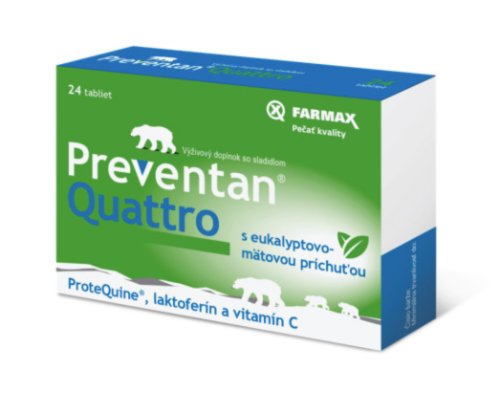 FARMAX Preventan Quattro + vitamín C tbl 24 ks