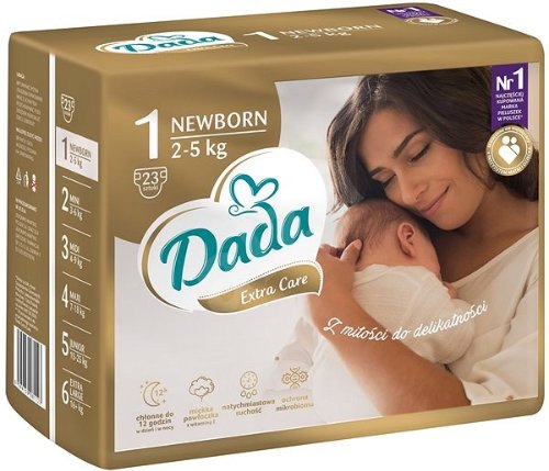 DADA Extra Care Newborn, veľ. 1, 23 ks