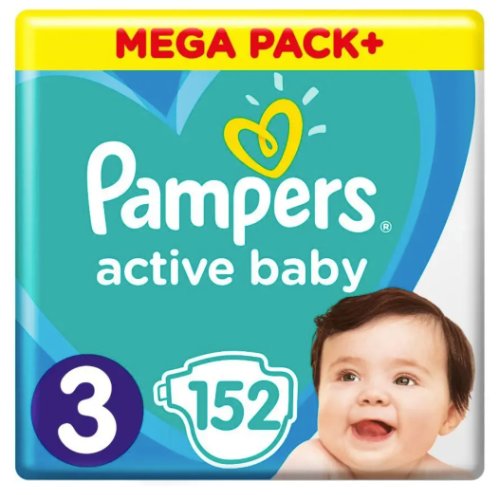 Pampers Active Baby Mega Pack 3, 152 ks 6-10 kg