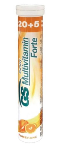 GS Multivitamín Forte šumivý pomaranč tbl eff 20+5 zdarma