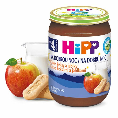 HIPP BIO Kaša na dobrú noc s keksami a jablkami 190g