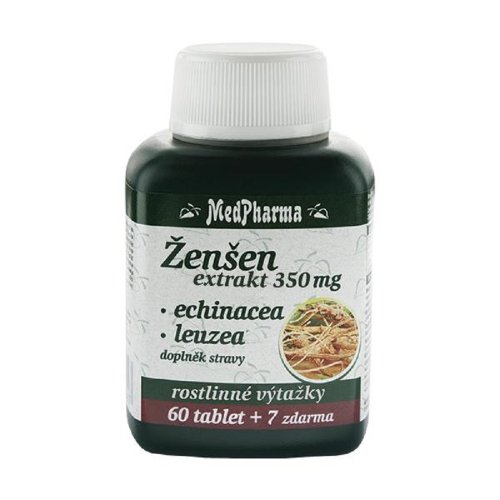 MedPharma ŽENŠEN 350 mg + Echinacea + Leuzea tbl 60+7 zadarmo