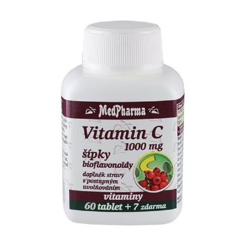 MedPharma Vitamín C 1000mg so šípkami 60+7tbl zadarmo