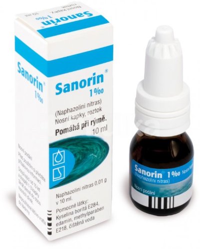 Sanorin 1 % nosové kvapky 10 ml