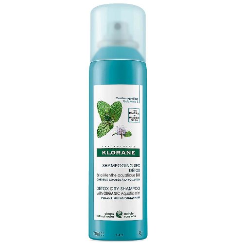 KLORANE Suchý šampón mäta vodný-detox 150 ml