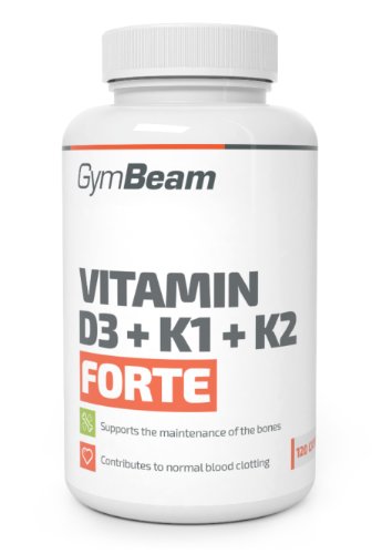 GymBeam Vitamín D3+K1+K2 Forte 120 ks