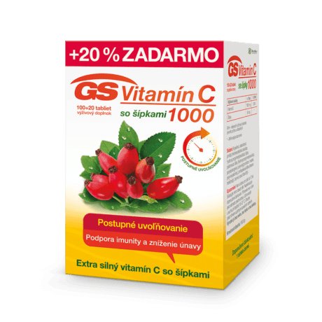 GS Vitamín C 1000 so šípkami 100+20 tbl