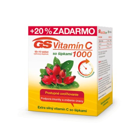 GS Vitamín C 1000 so šípkami 2016 tbl 50+10 zadarmo