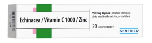 GENERICA Echinacea/Vitamin C 1000/Zinc tbl eff 20 ks
