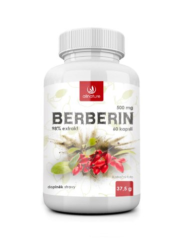 Allnature Berberín Extrakt 98% 500 mg 60 cps