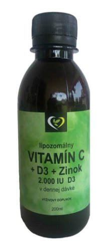 Lipozomálny vitamín C + Zinok + D3 - zdravý svet, 200ml