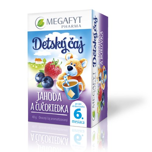 Megafyt Detský ovocný čaj jahoda a čučoriedka 20x2g