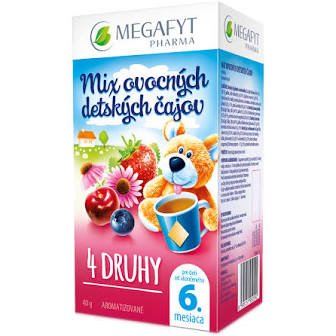 Megyfyt Mix ovocných detských čajov 4 druhy 20x2g