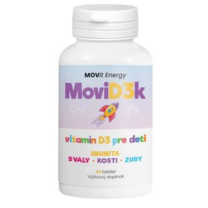 MoviD3k - Vitamín D3 pre deti, 800 I.U., 20 mcg 90 tbl
