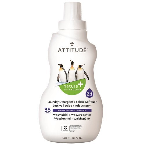 Attitude Prací gél a aviváž 2v1 s vôňou Mountain Essentials 1050 ml (35 pracích dávok)