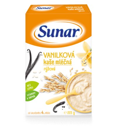 Sunar Vanilková kašička mliečna ryžová 225g