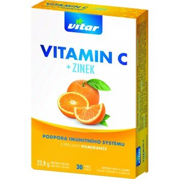 VITAR Vitamín C 100 mg + zinok 15 mg 30 ks
