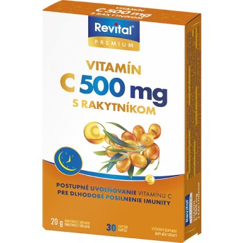 Revital PREMIUM Vitamín C 500mg s rakytníkom 30 cps
