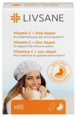 LIVSANE Vitamín C a zinok 60 tbl