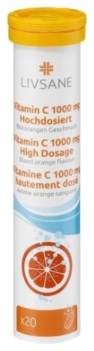 LIVSANE Vitamín C 1000 mg vysoká dávka 20 šumivých tabliet