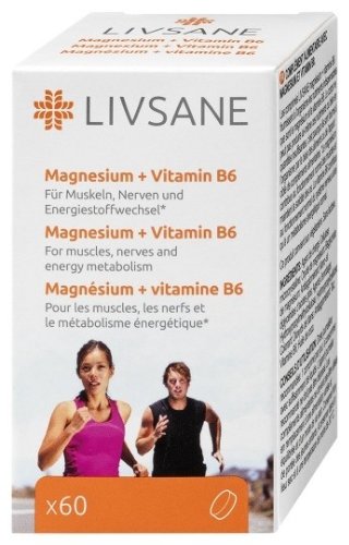 LIVSANE Magnézium + vitamín B6 60 tbl