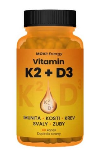 MOVit Vitamín K2 120 μg + D3 1000 I.U. 25 μg, 60 cps