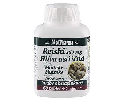 MedPharma REISHI 250 mg Hliva ustricovitá tbl 60+7 zdarma