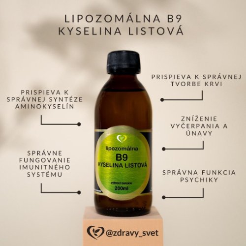 Zdravý svet Lipozomálna kyselina listová B9 200 ml