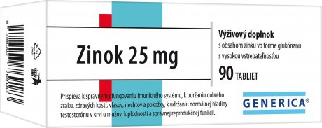 Generica Zinok 25 mg 90 tbl