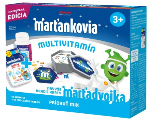 Walmark Marťankovia multivitamín mix 50+50 tabliet + darček hracie karty