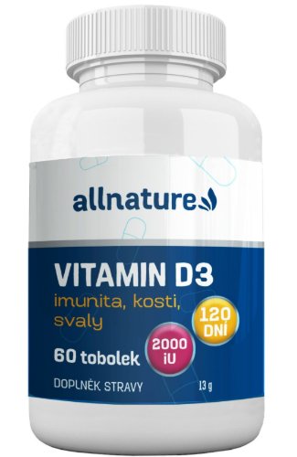 Allnature Vitamín D3 2000 iU 60 tbl