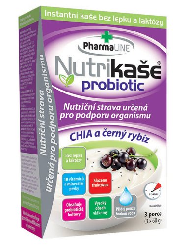 Nutrikaša probiotic - CHIA a čierna ríbezla 3x60 g