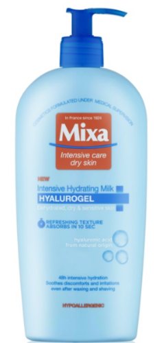 Mixa Hyalurogel intenzívne hydratačné telové mlieko pre suchú a citlivú pokožku 400 ml