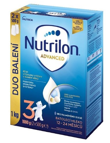 Nutrilon 3 Advanced batoľacie mlieko 1 kg, 12+