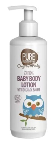 Pure Beginnings Upokojujúce telové mlieko s Baobabom BIO pre bábätká 250 ml