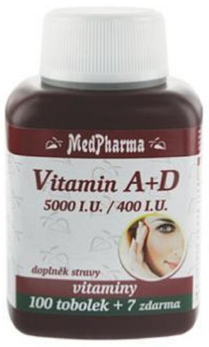 MedPharma Vitamín A + D (5000 I.U./400 I.U.) 100+7 cps