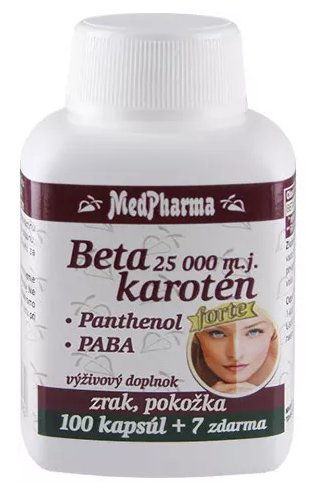 MedPharma Betakarotén 25 000m.j.+Pantenol+PABA 100+7 cps zadarmo