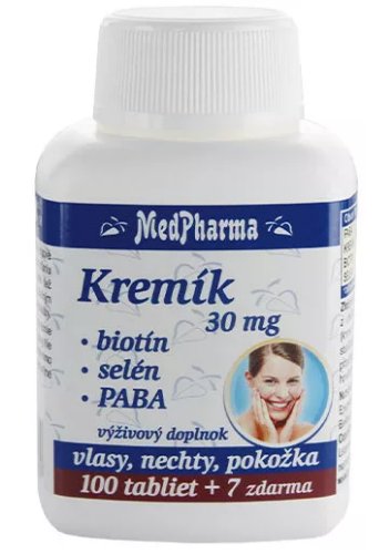 MedPharma KREMIK 30MG+BIOTIN+SE+PABA tbl 100+7 zadarmo