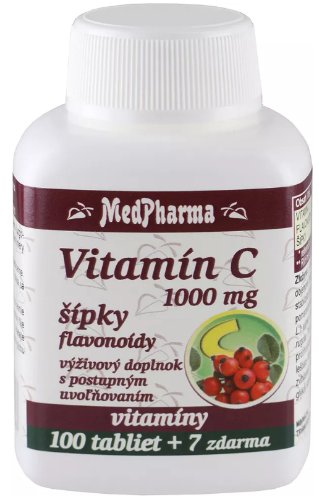MedPharma Vitamín C 1000mg so šípkami 100+7tbl zadarmo