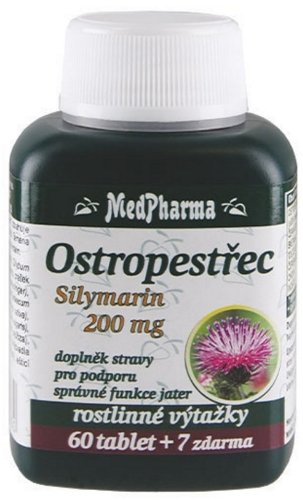 MedPharma Pestrec Silymarin 200 mg 60+7 tbl ZDARMA