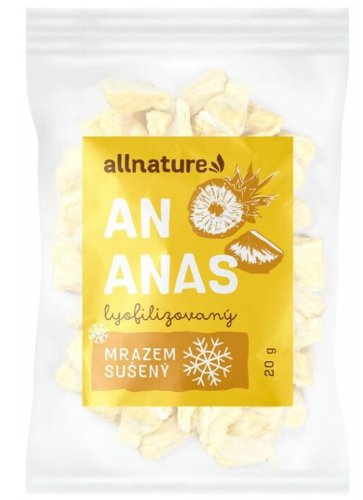 Allnature ananás sušený mrazom 20 g