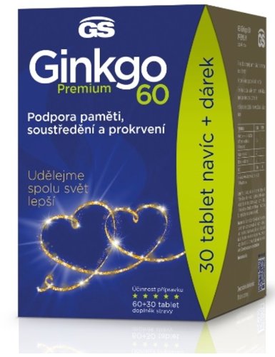 GS Ginkgo 60 PREMIUM, 60 + 30 tbl