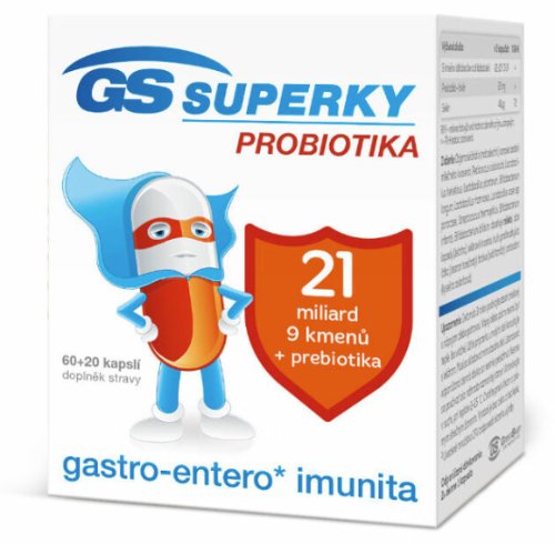 GS Superky probiotiká 60 + 20 kapsúl VÝHODNÉ balenie