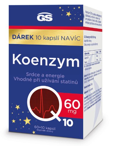 GS Koenzým Q10 60 mg 60 + 10 kapsúl