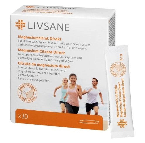 LIVSANE Magnesium citrat direct 30 vrecúšok